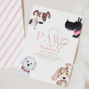 Puppy Paw-ty Anniversaire Invitation