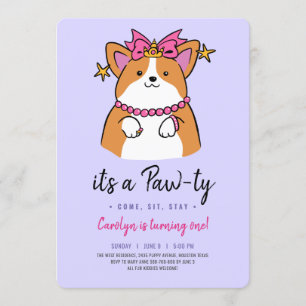 Puppy Pawty invitation d'anniversaire