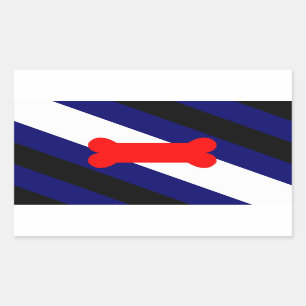 Puppy Play Fide Drapeau Rectangle Stickers Glossan