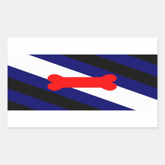 Puppy Play Fide Drapeau Rectangle Stickers Glossan