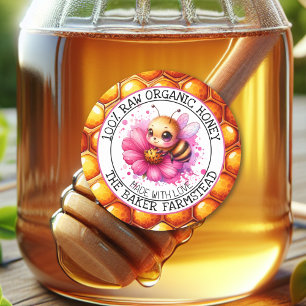 Pur miel biologique cru fait avec des Étiquettes d