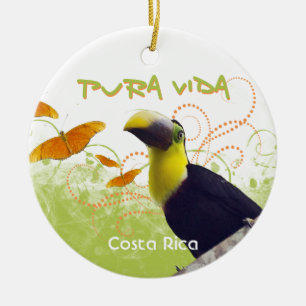 Pura Vida Toucan & Papillons Ornement