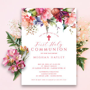 Pure Elegance Girls First Communion Invitation