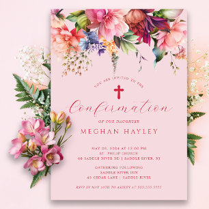 Pure Elegance Girls First Confirmation Invitation