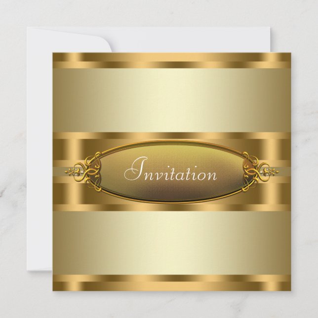 Pure Gold Toutes Occasions Invitations Fête (Devant)
