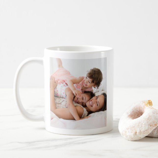 Pure Happiness Family Joie Photo Mug (Avec donut)