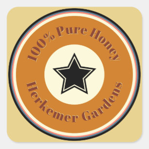 Pure Miel Golden Amber Lid Étiquette