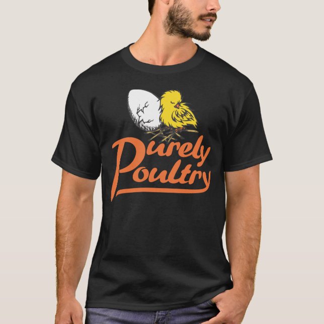 Purement T-shirt noir de volaille (Devant)