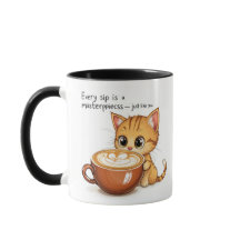 Purfection dans chaque selle - Cute chat latte Mug