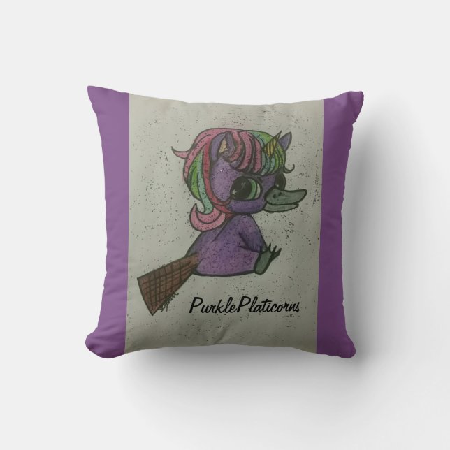 purkle platicorns équipe mascotte coussin (Recto)