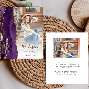 Purple Agate Photo 2024 Faire-part de graduation