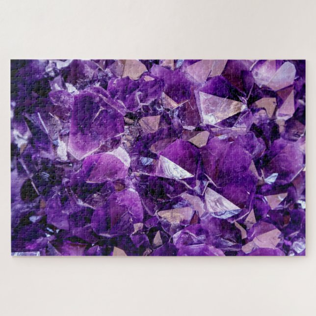 Purple Amethyst Crystal Gems Expert Puzzle (Horizontal)