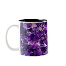 Purple Amethyst Crystal Geode Gemstone Mug