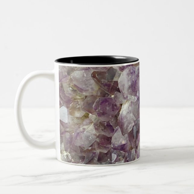 Purple Amethyst Crystal Stone Art Mug (Gauche)