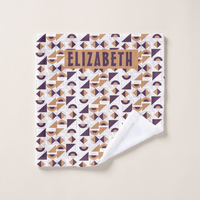 Purple and gold Aesthetic abstract (Gant de toilette)