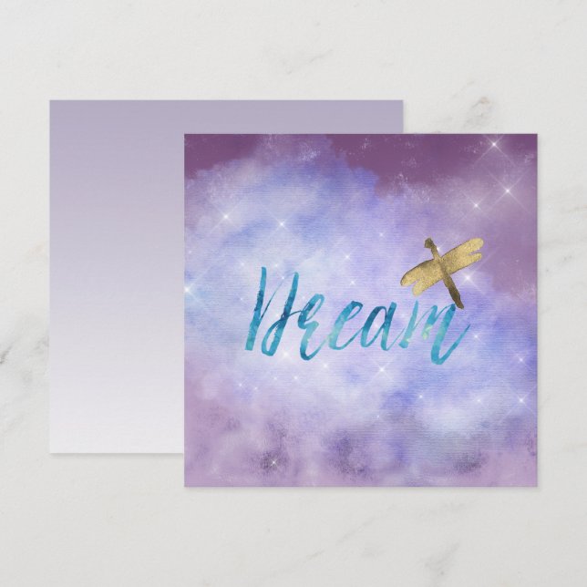 Purple Aqua Dream Dragonfly (Devant / Derrière)