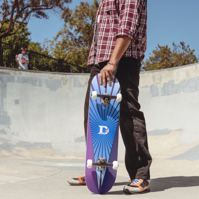 Purple avec Blue Rays Dd Marque Skateboard (Extérieur 2)