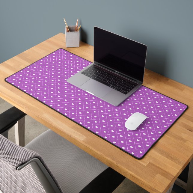 PURPLE AVEC DES LIGNES DE PETITS COEURS VIEUX (Bureau 2)