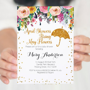 Purple Avril Douches Baby shower Invitation