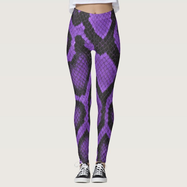 Purple Ball Python Leggings style 2 (Devant)