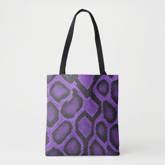 Purple Ball Python Tote Bag Style 2 (Devant)