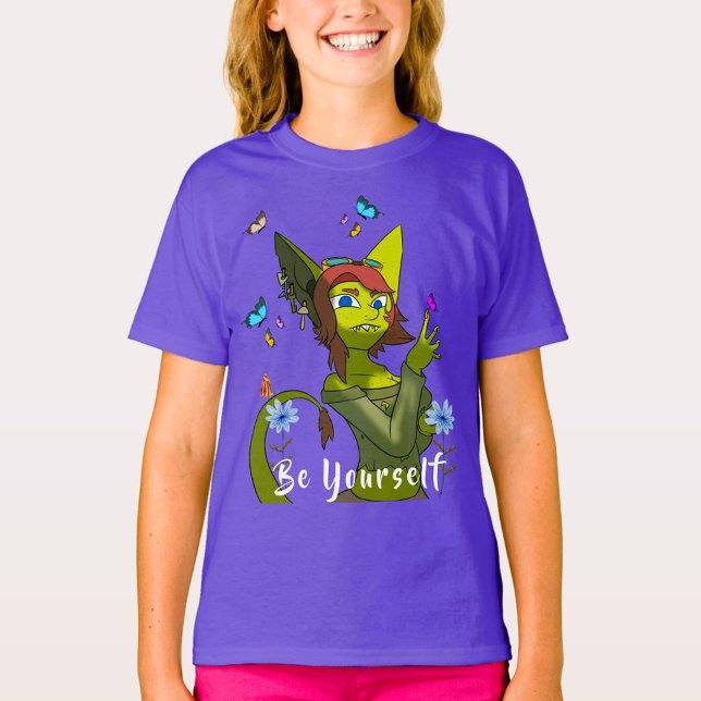 Purple Be Yourself fun T-shirt (Créateur téléchargé)