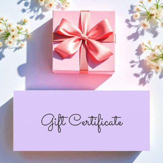 Purple Beauty Simple Business Cadeau Certificat