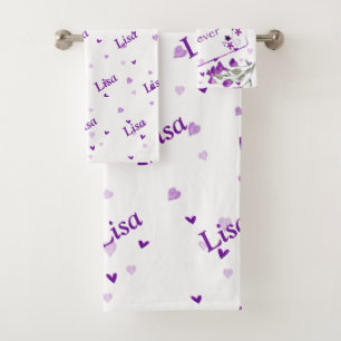 Purple Best Mom Ever - Ensemble de serviettes de b