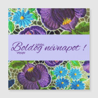 Purple - bleu gras broderie hongroise - nom jour
