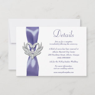 Purple Blue Silver Swans Détails Carte de boîtier