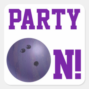 Purple Bowling Ball Party sur Sticker
