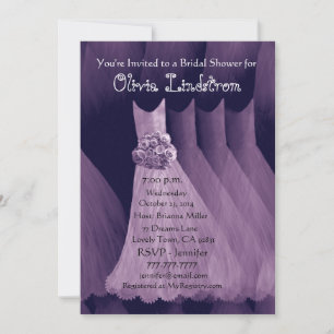 PURPLE Bridesmaid : Invitation à la douche nuptial