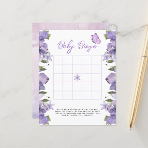 Purple Butterflies Fleur sauvage Bingo Jeu
