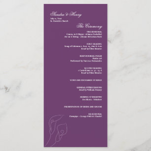 Purple Calla Lilies Programme de mariage