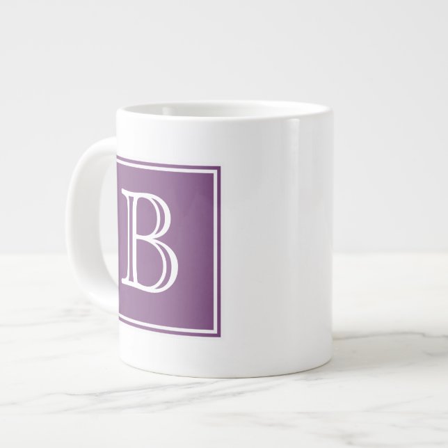 Purple Carré Monogramme spécialité Mug (Devant gauche)