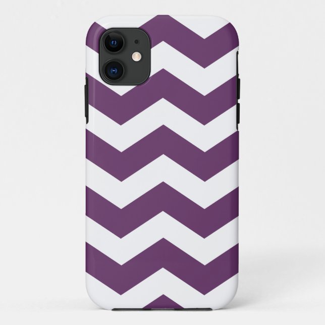 Purple Chevron Motif Coque Savvy iPhone 5 Coque (Dos)