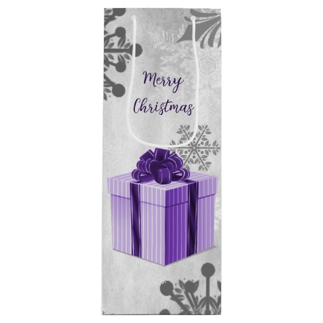 Purple Christmas Cadeau Vacances Sac cadeau (Devant)