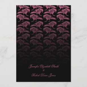 Purple Corbeau Faire-part de mariage gothique