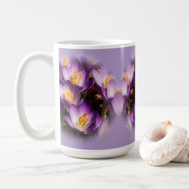 Purple Crocus Coffee Mug (Avec donut)