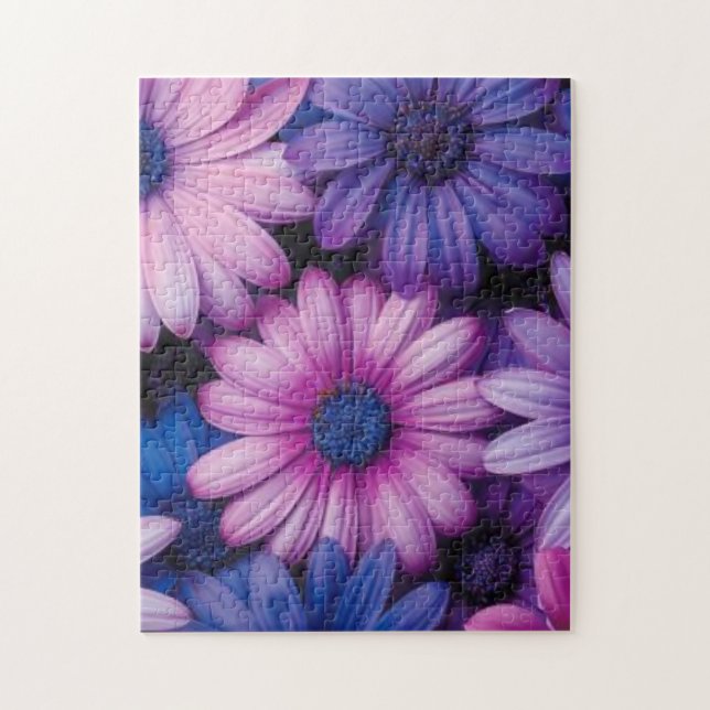 Purple Daisy Delft Puzzle : Un Fanta Floral (Vertical)