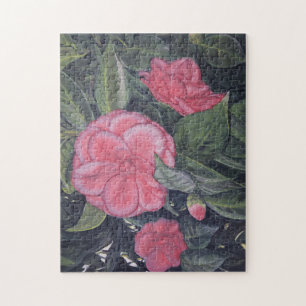 Purple Dawn Camellia Puzzle 11" x 14"
