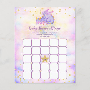 Purple Dragon Baby shower Jeu de Bingo