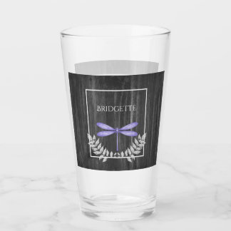 Purple Dragonfly Russe Personnalisé Verre