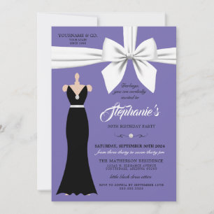 Purple Elegance Mode Tiffany Invitation Anniversai