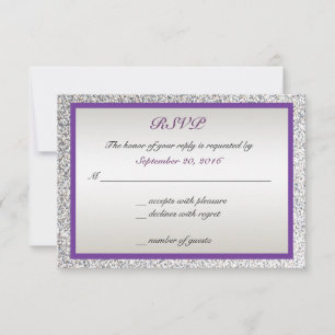 Purple - Élégant Mariage Pailleté RSVP
