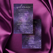 Purple espace nuit étoiles script programme de mar