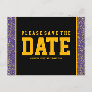 Purple et Gold Enregistrer les cartes de dates
