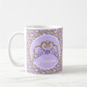 Purple et Gold Tiara Mug personnalisables