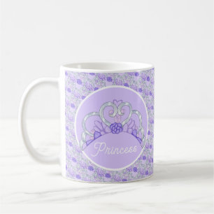 Purple et Silver Tiara Mug personnalisable