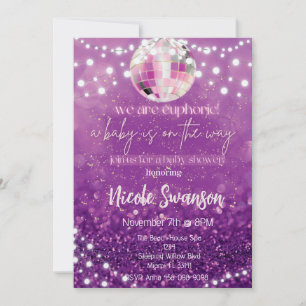 Purple Euphoria Baby shower esthétique Invitation